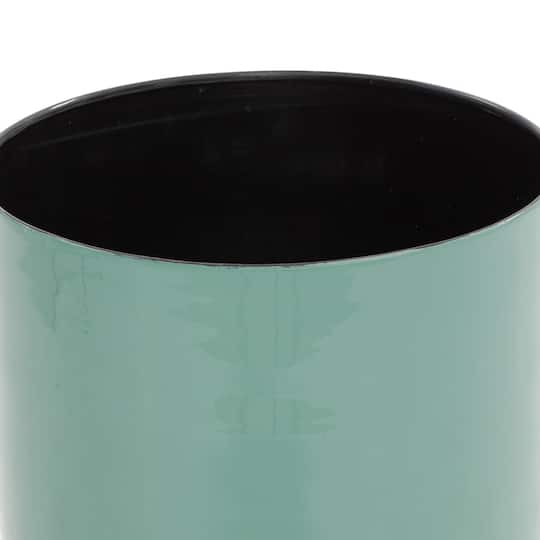 Teal Metal Contemporary Planter Set
